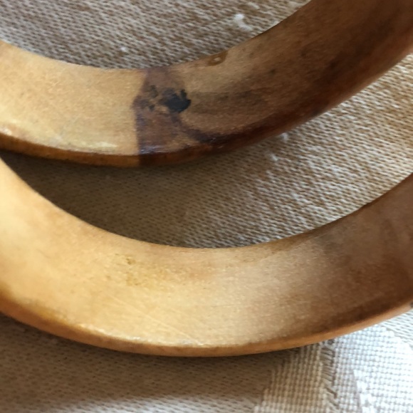 NWOT 2-Wooden bangle bracelets - Picture 3 of 5